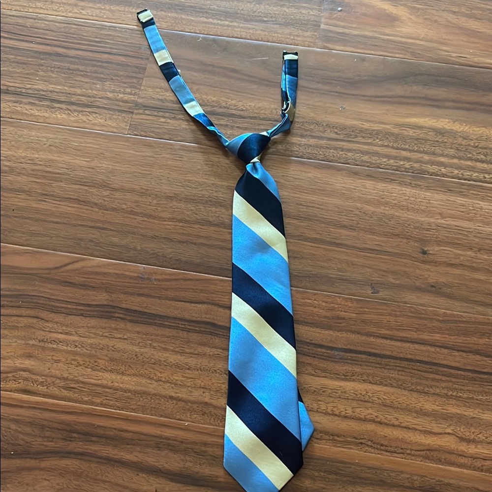 The Children's Place Blue and Gold Striped Tie